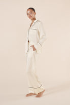 Whitney Ivory Silky Satin Set - Gingerlilly Sleepwear