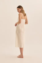 Yana Satin Ivory Slip Dress - Gingerlilly Sleepwear